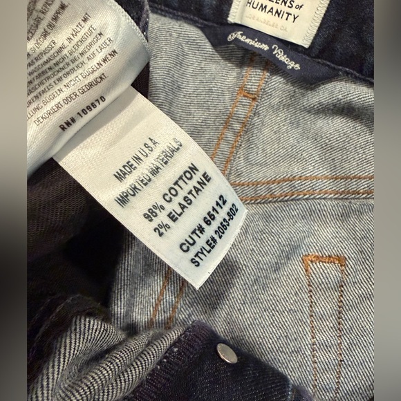 Citizens Of Humanity Ayla Baggy High Rise Wide Leg Jean Size 31 Dark Indigo - Picture 8 of 9